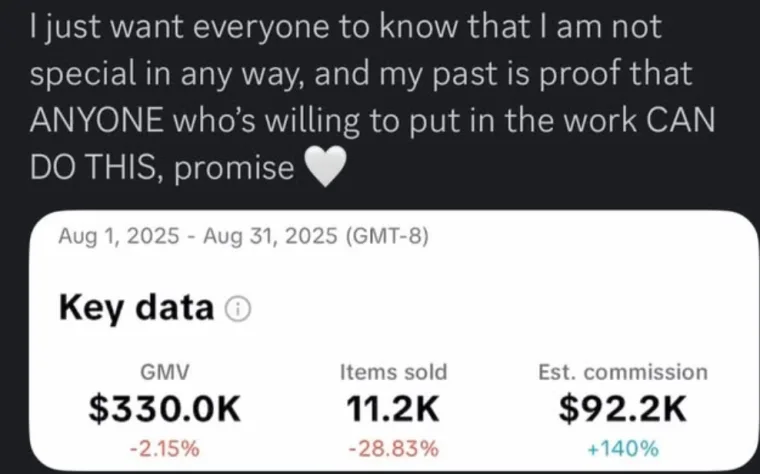 TikTok Shop revenue screenshot