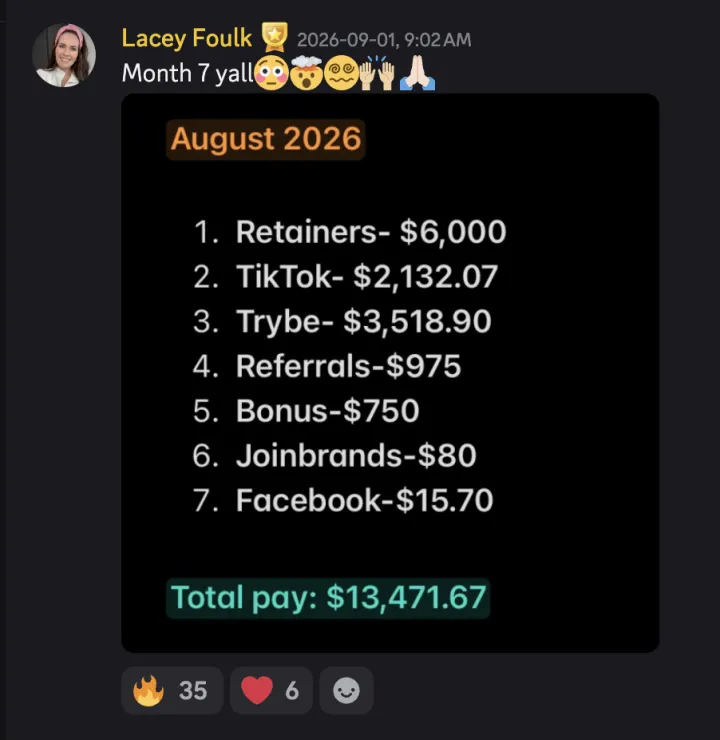 TikTok Shop win posted by a MediaLabs member in the community